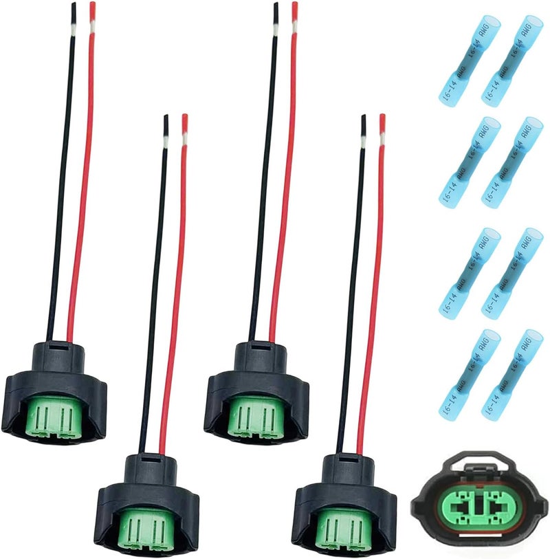 trepb H8 H9 H11 880 881 Female Wire Connector, Headlight Fog Light Adapter Wiring Harness Pigtail for LED Bulb, Compatible with Toyota, GMC, Chevy, Honda, Jeep, Ford, Dodge - Image 1